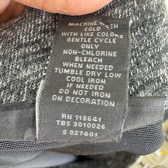 Lane Bryant Dark Gray Heather Ruched Lined Knit Pull On Above Knee Skirt Size 18 - Picture 5 of 5